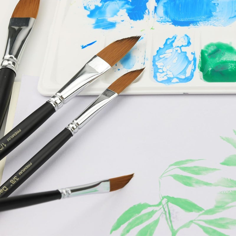 GACDR Dagger Striper Brush Set - 4 PCS Premium Watercolor Pinstriping Brushes Set with Korean Nylon Hair for Detail, Fine Lines, Acrylic, Ink, Gouache - Image 5